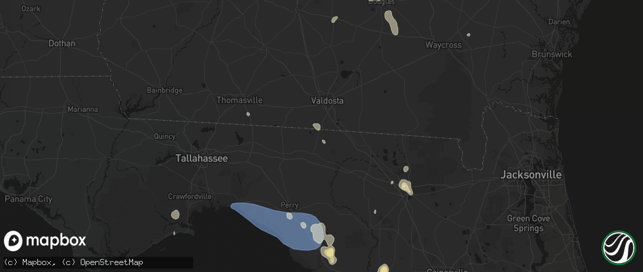 Hail map in Pinetta, FL on July 17, 2026