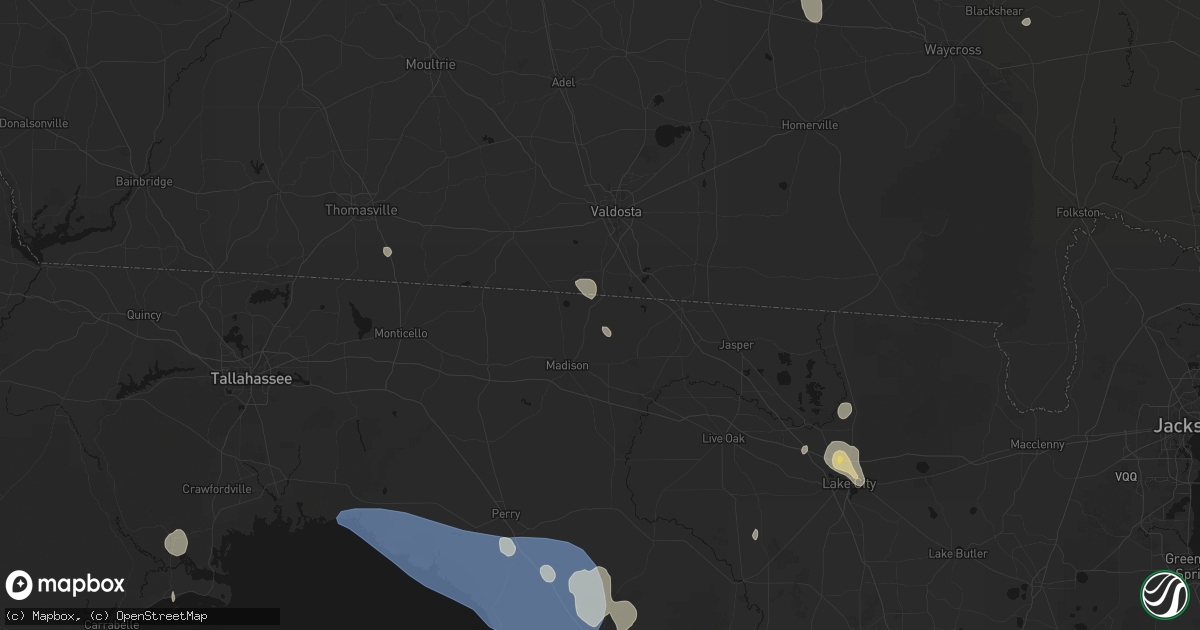 Hail map in Pinetta, FL on July 17, 2026