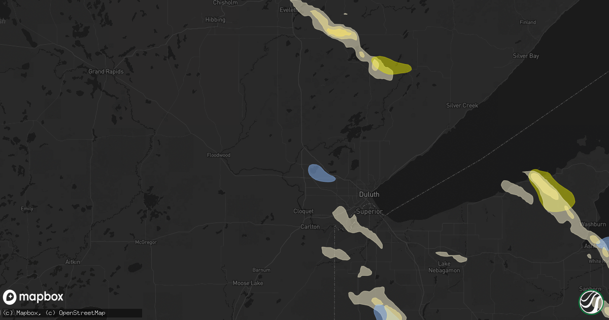 Hail map in Saginaw, MN on July 17, 2026
