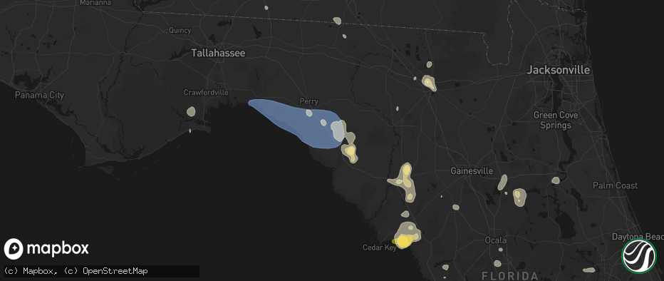 Hail map in Salem, FL on July 17, 2026