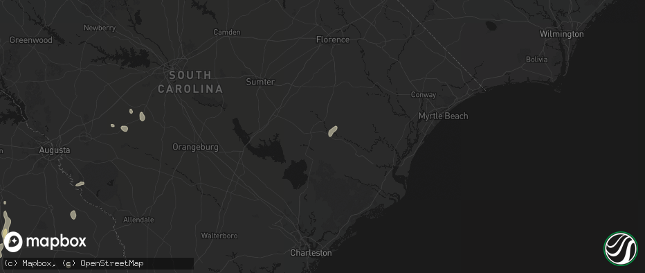 Hail map in Salters, SC on July 17, 2026