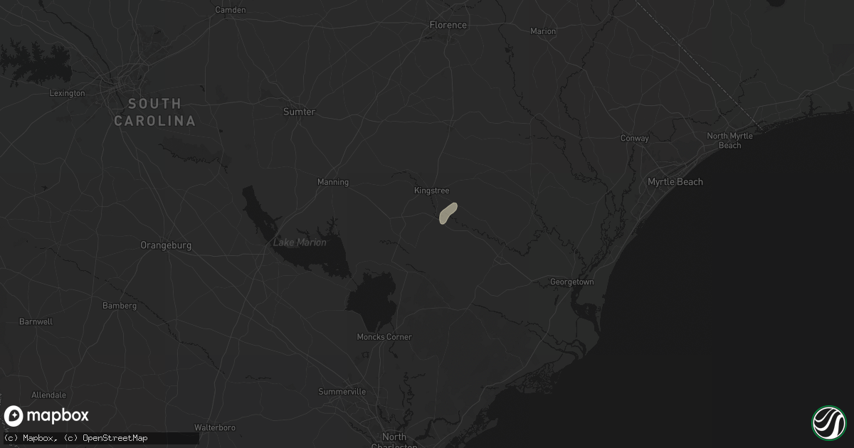 Hail map in Salters, SC on July 17, 2026