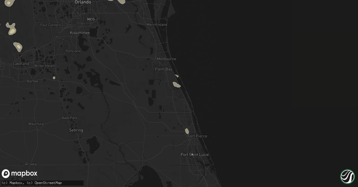 Hail map in Sebastian, FL on July 17, 2026