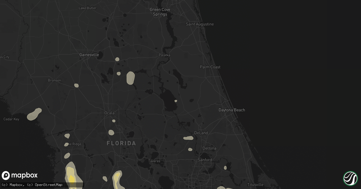 Hail map in Seville, FL on July 17, 2026