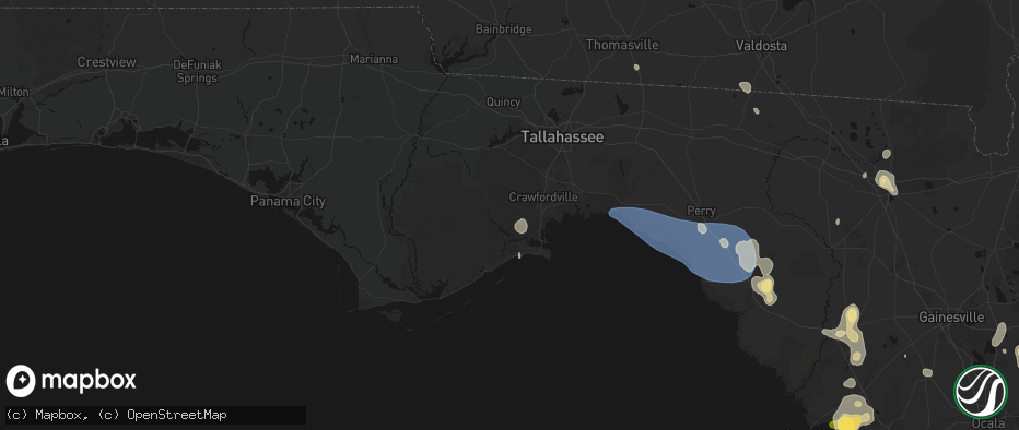 Hail map in Sopchoppy, FL on July 17, 2026