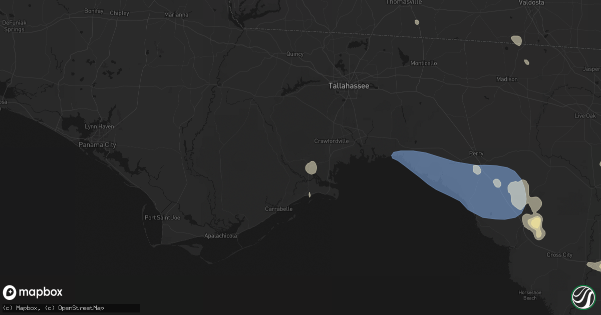 Hail map in Sopchoppy, FL on July 17, 2026