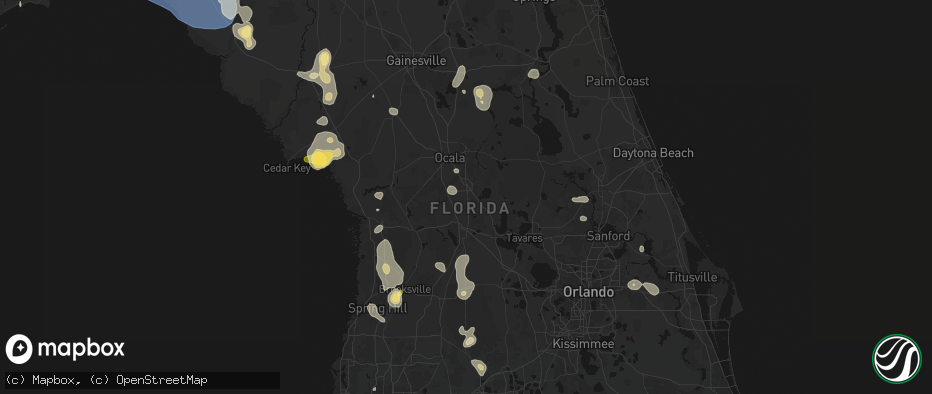 Hail map in Summerfield, FL on July 17, 2026