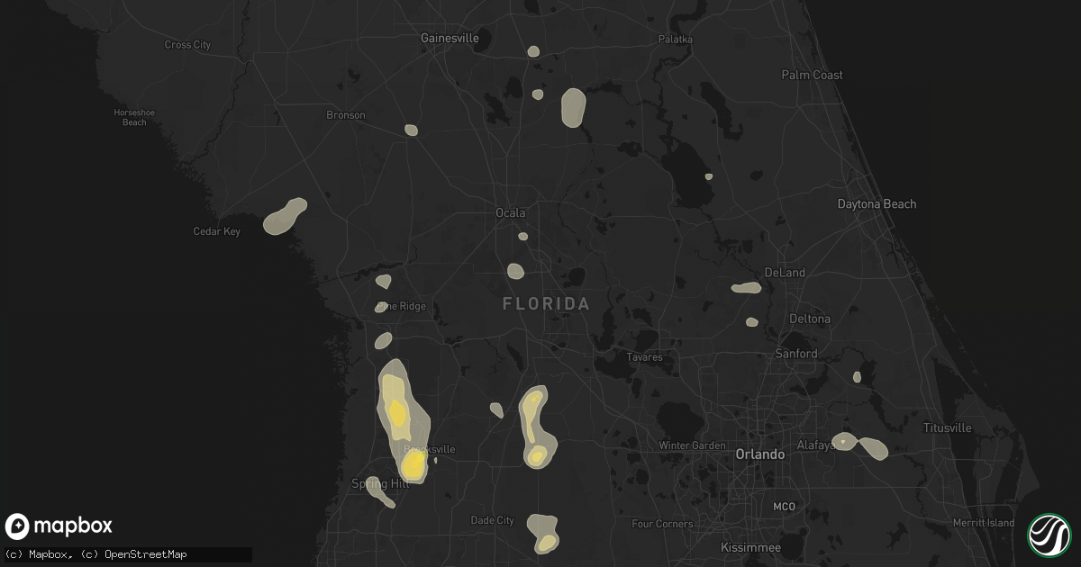 Hail map in Summerfield, FL on July 17, 2026