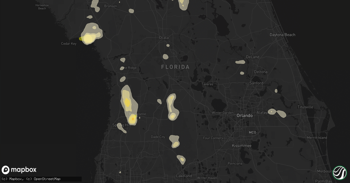 Hail map in Sumterville, FL on July 17, 2026