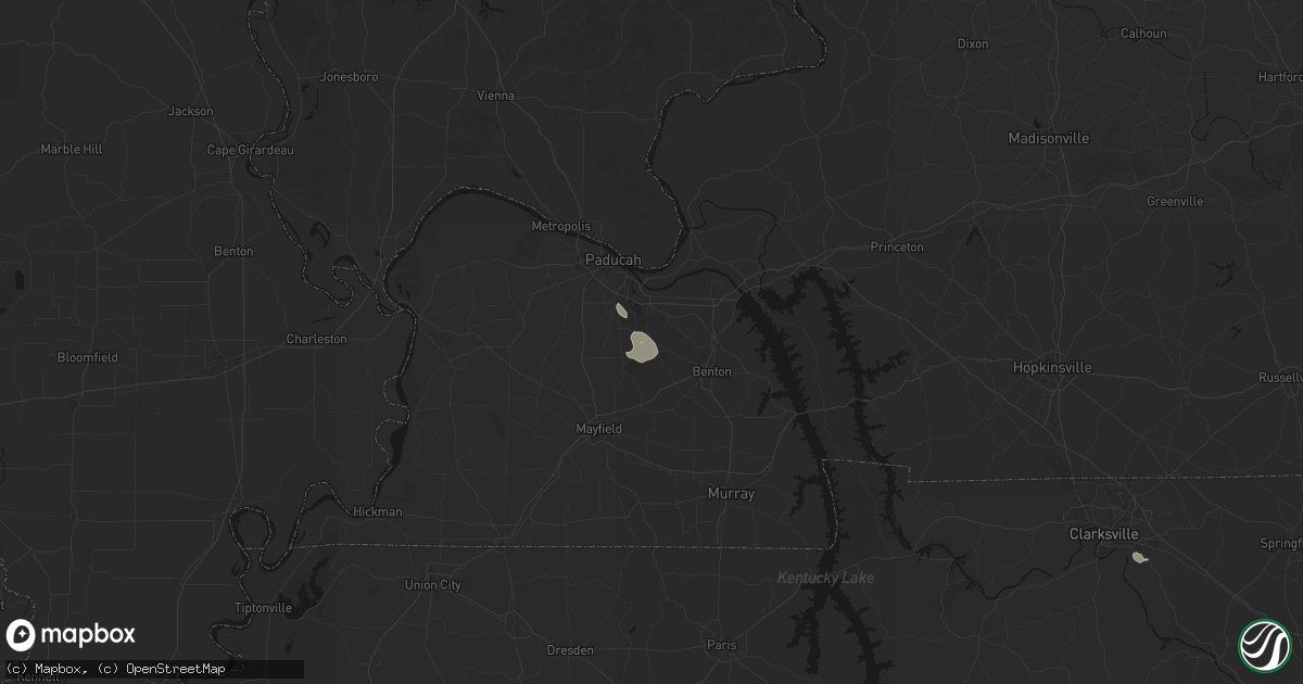Hail map in Symsonia, KY on July 17, 2026