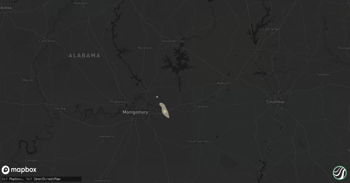Hail map in Tallassee, AL on July 17, 2026