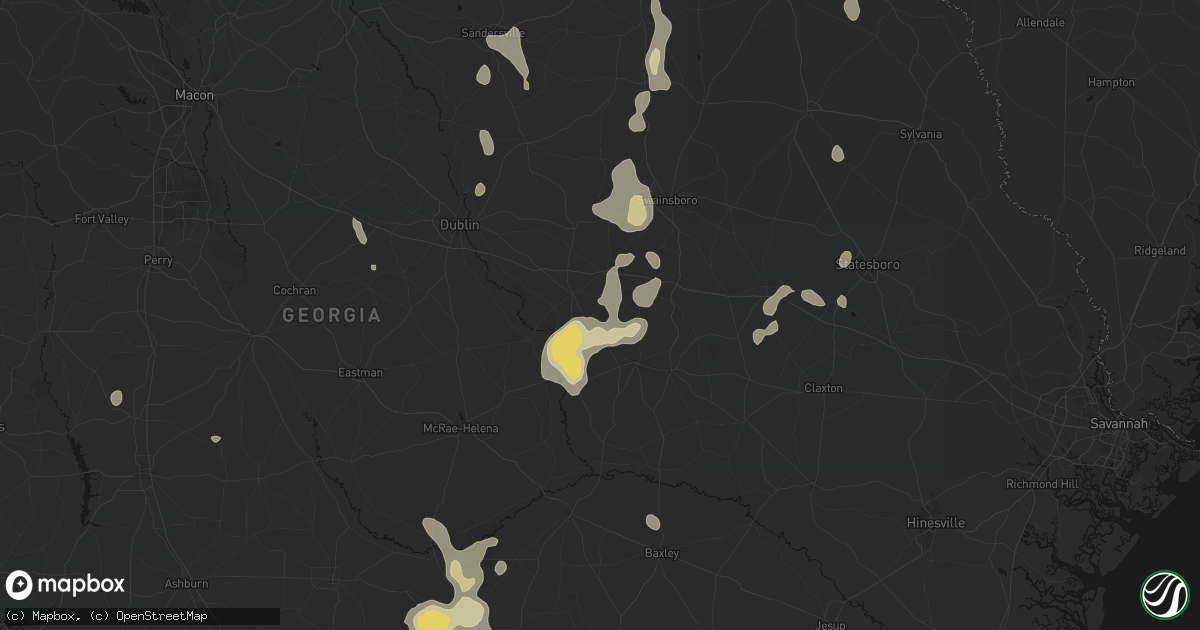 Hail map in Tarrytown, GA on July 17, 2026