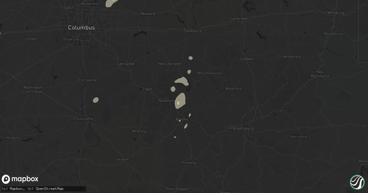 Hail map in Trimble, OH on July 17, 2026
