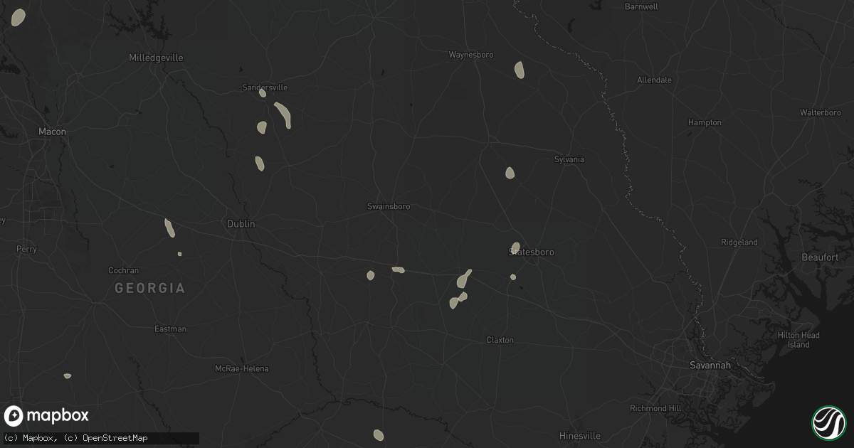 Hail map in Twin City, GA on July 17, 2026