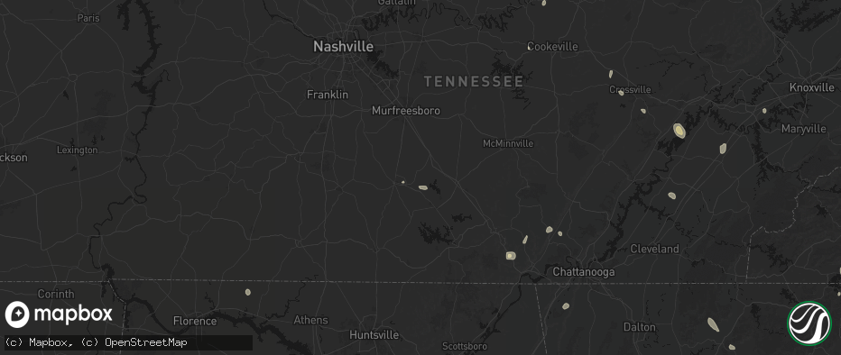 Hail map in Wartrace, TN on July 17, 2026