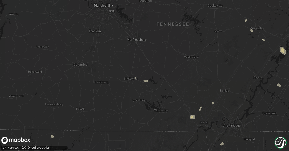 Hail map in Wartrace, TN on July 17, 2026