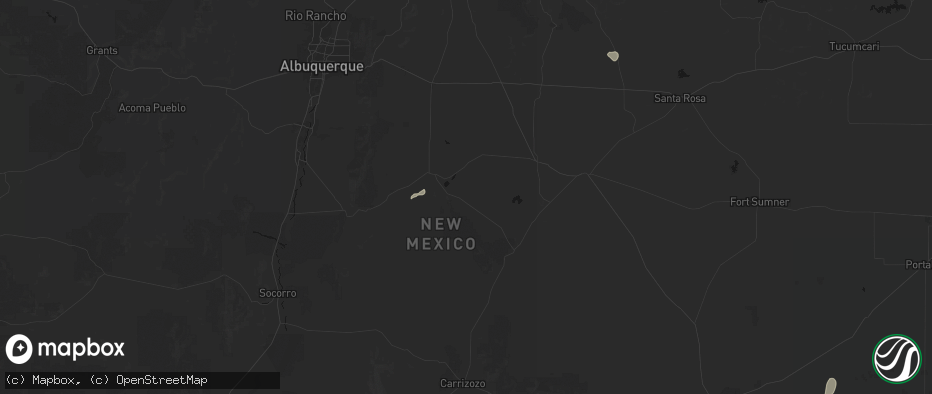Hail map in Willard, NM on July 17, 2026