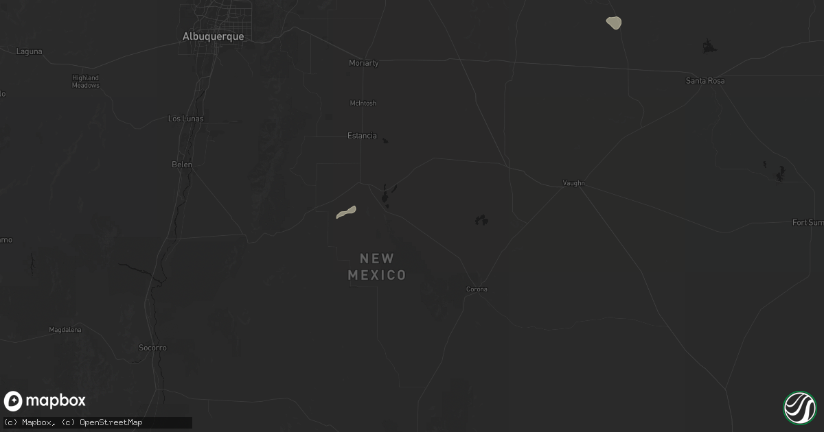 Hail map in Willard, NM on July 17, 2026