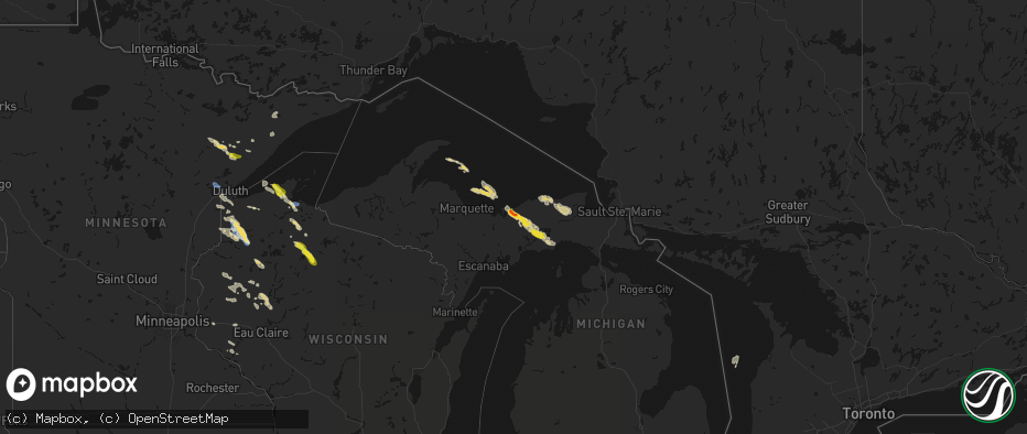 Hail map on July 17, 2026