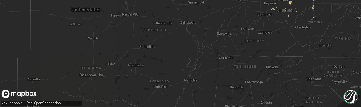 Hail map on July 18, 2011