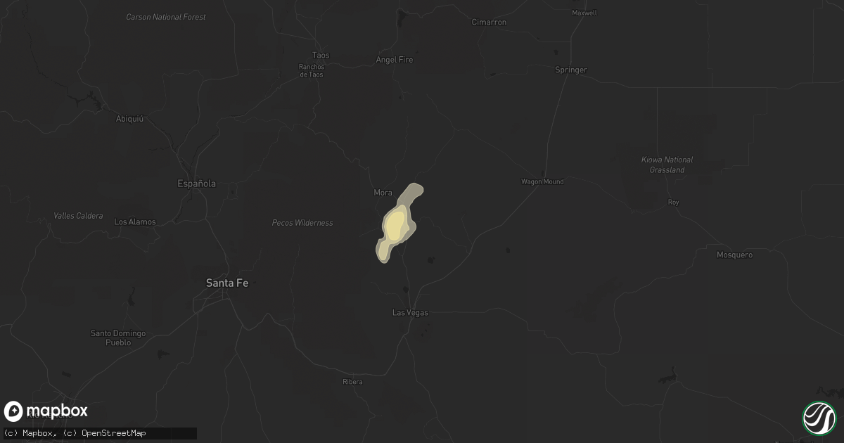 Hail map in Buena Vista, NM on July 18, 2014
