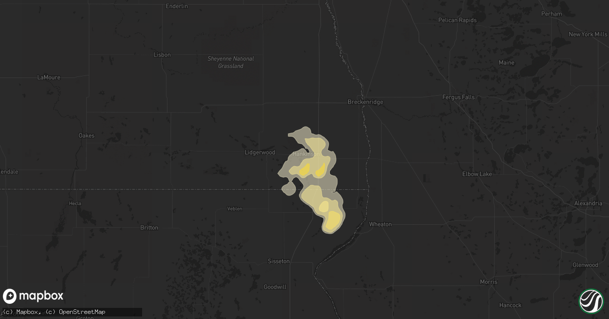 Hail map in Hankinson, ND on July 18, 2014