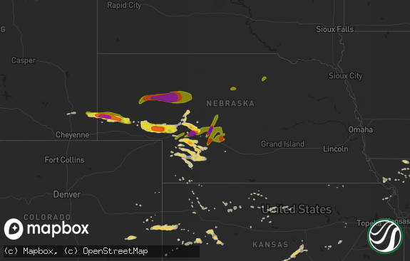 Hail map preview on 07-18-2015