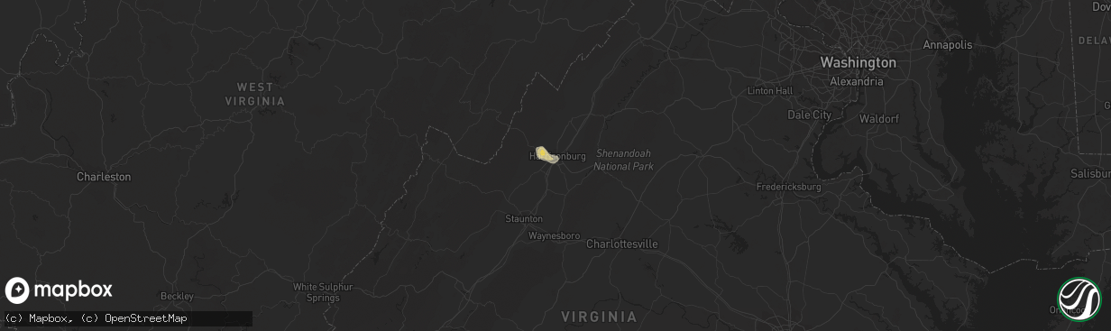 Hail map in Harrisonburg, VA on July 18, 2017