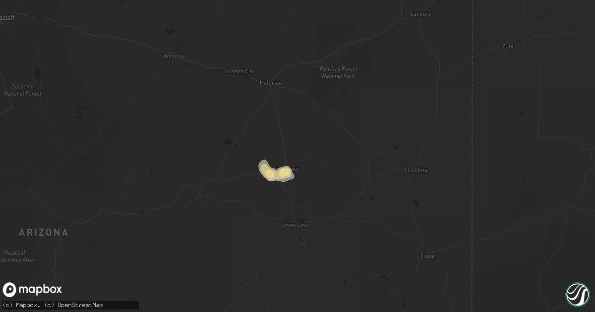 Hail map in Snowflake, AZ on July 18, 2017