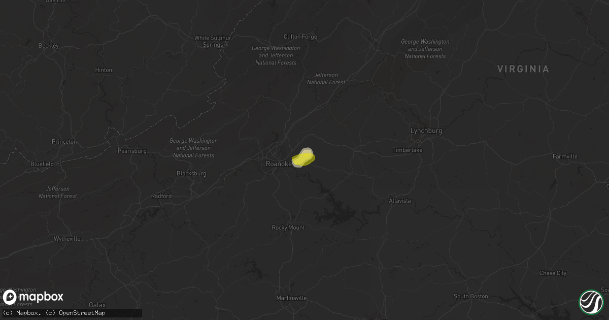Hail map in Vinton, VA on July 18, 2017