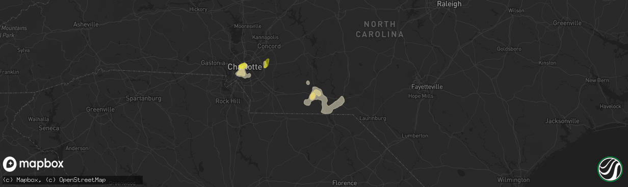 Hail map in Wadesboro, NC on July 18, 2017