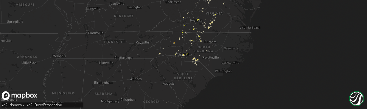 Hail map on July 18, 2017