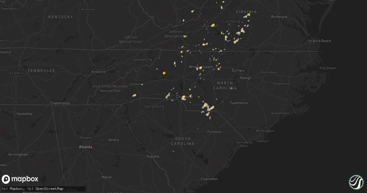 Hail map on July 18, 2017