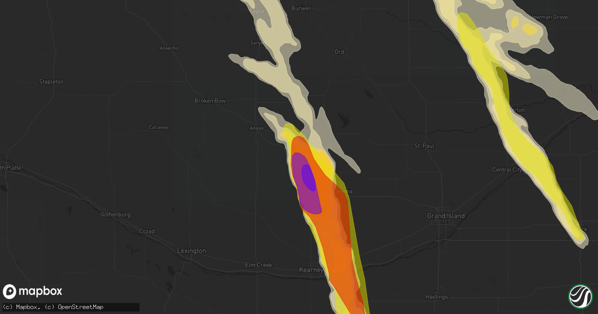 Hail map in Litchfield, NE on July 18, 2018