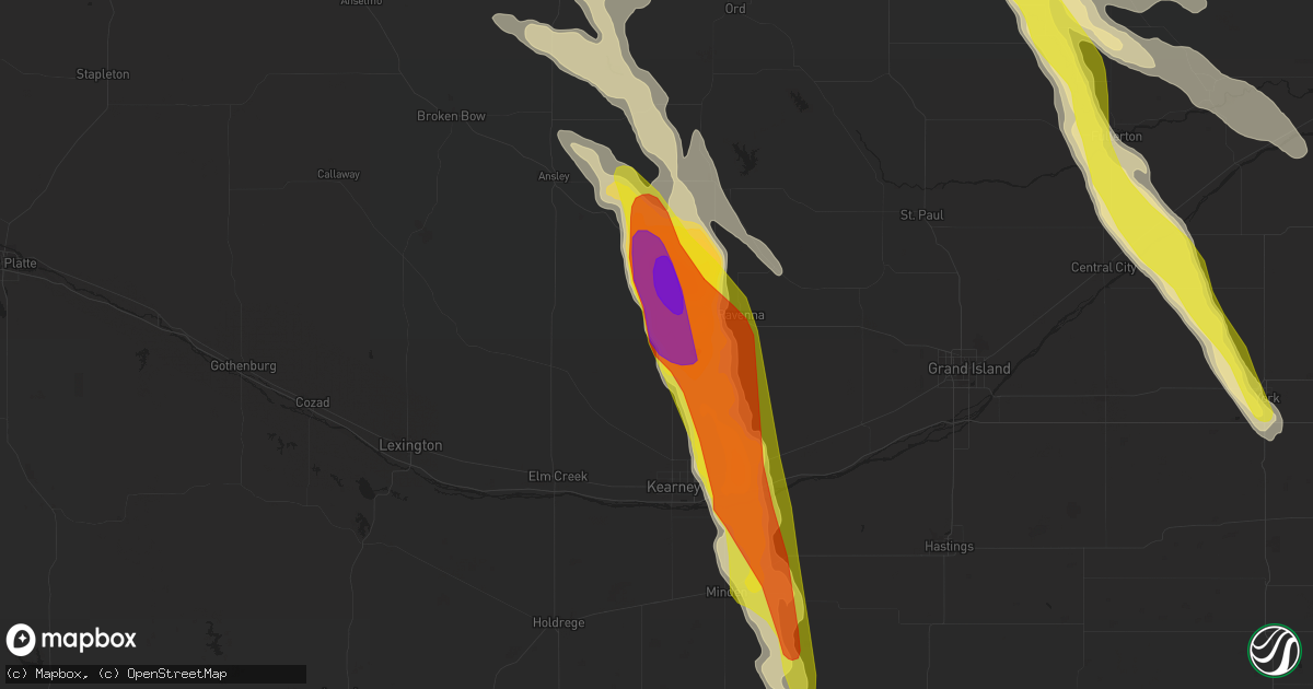 Hail map in Pleasanton, NE on July 18, 2018