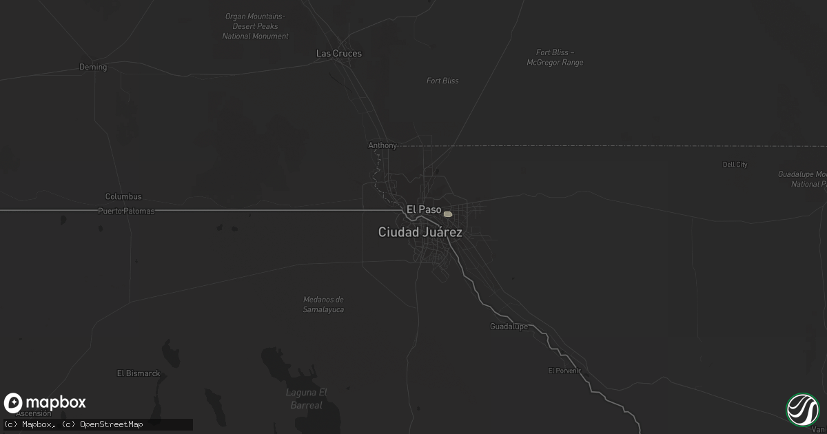 Hail map in El Paso, TX on July 18, 2021