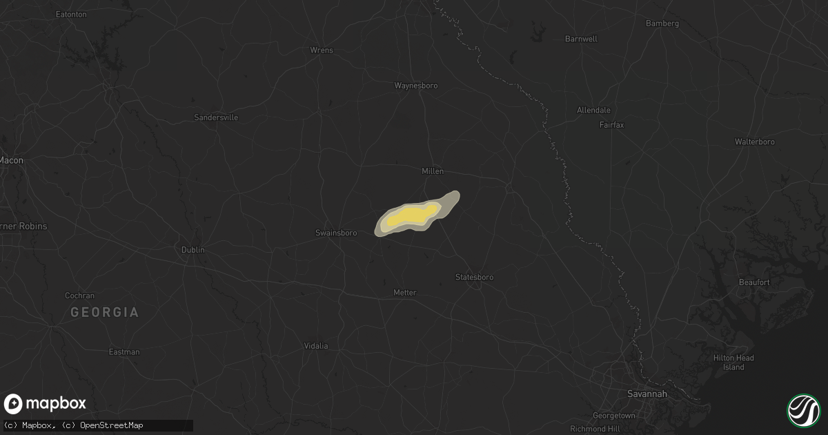 Hail map in Garfield, GA on July 18, 2021