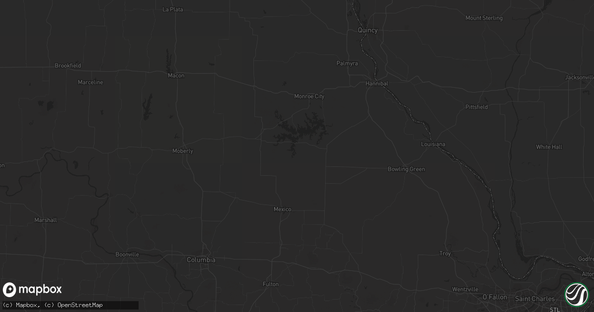 Hail map in Iberia, MO on July 18, 2023