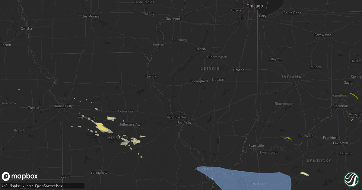 Hail map in Kansas on July 18, 2023