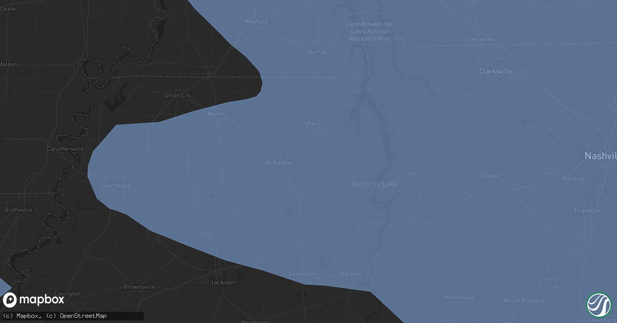 Hail map in Mount Juliet, TN on July 18, 2023