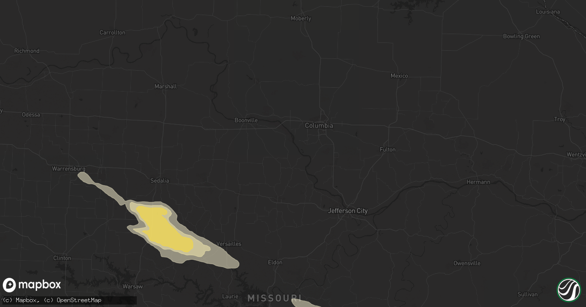 Hail map in Newbern, TN on July 18, 2023