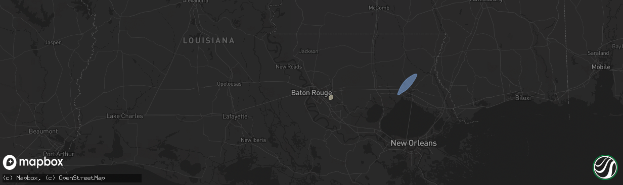 Hail map in Baton Rouge, LA on July 18, 2024