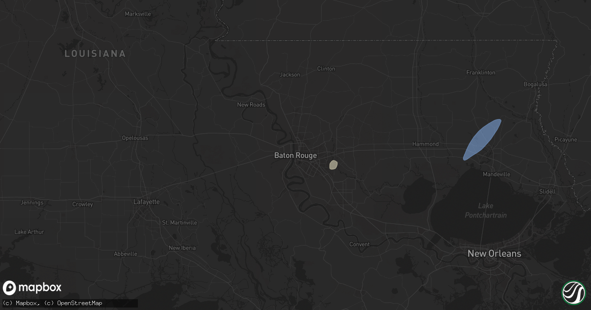 Hail map in Baton Rouge, LA on July 18, 2024