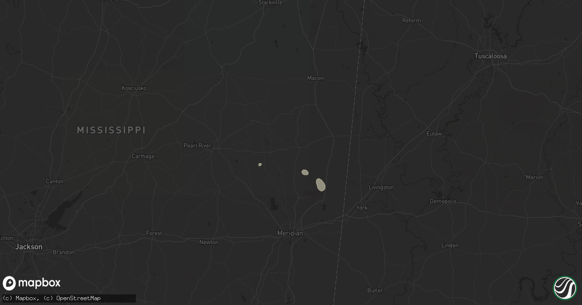 Hail map in De Kalb, MS on July 18, 2024