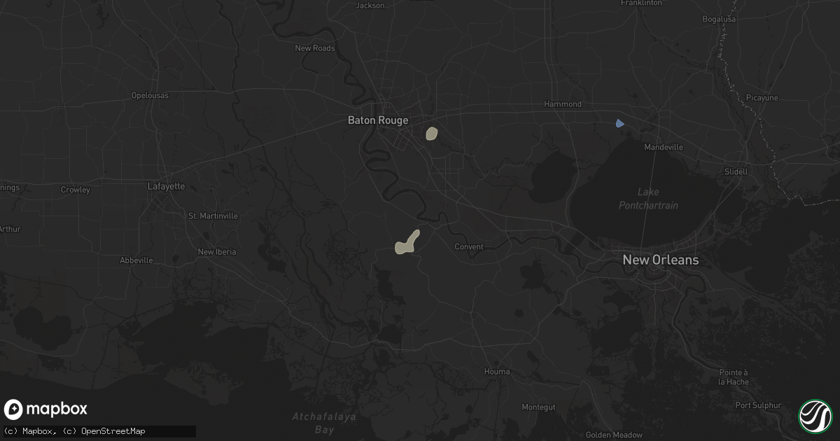 Hail map in Donaldsonville, LA on July 18, 2024