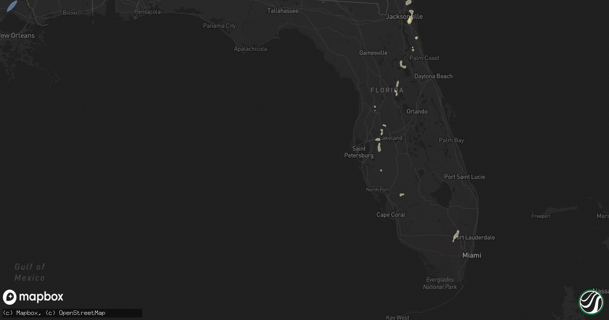 Hail map in Florida on July 18, 2024