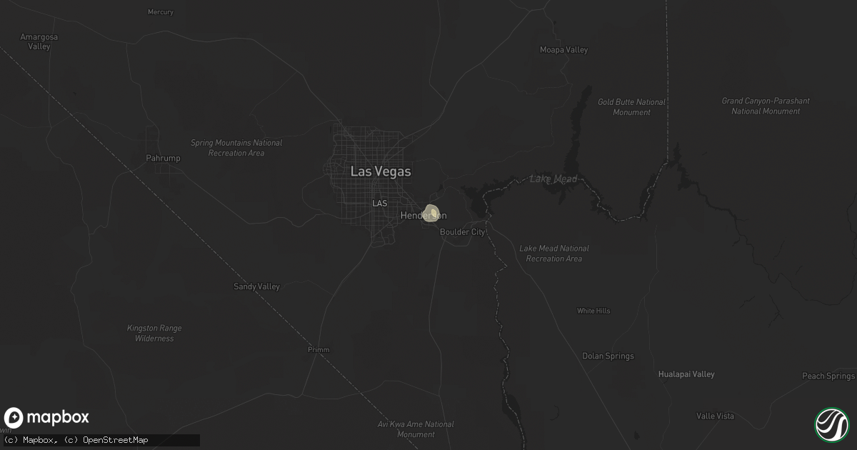 Hail map in Henderson, NV on July 18, 2024