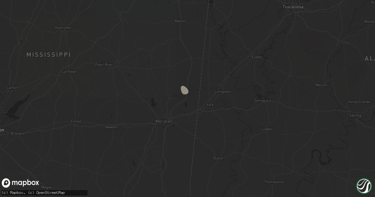 Hail map in Lauderdale, MS on July 18, 2024