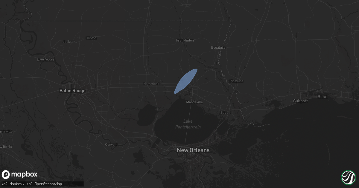 Hail map in Madisonville, LA on July 18, 2024