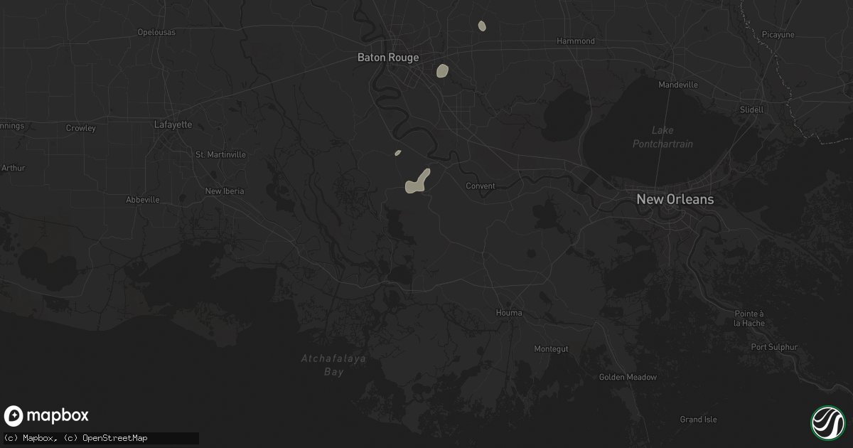 Hail map in Napoleonville, LA on July 18, 2024